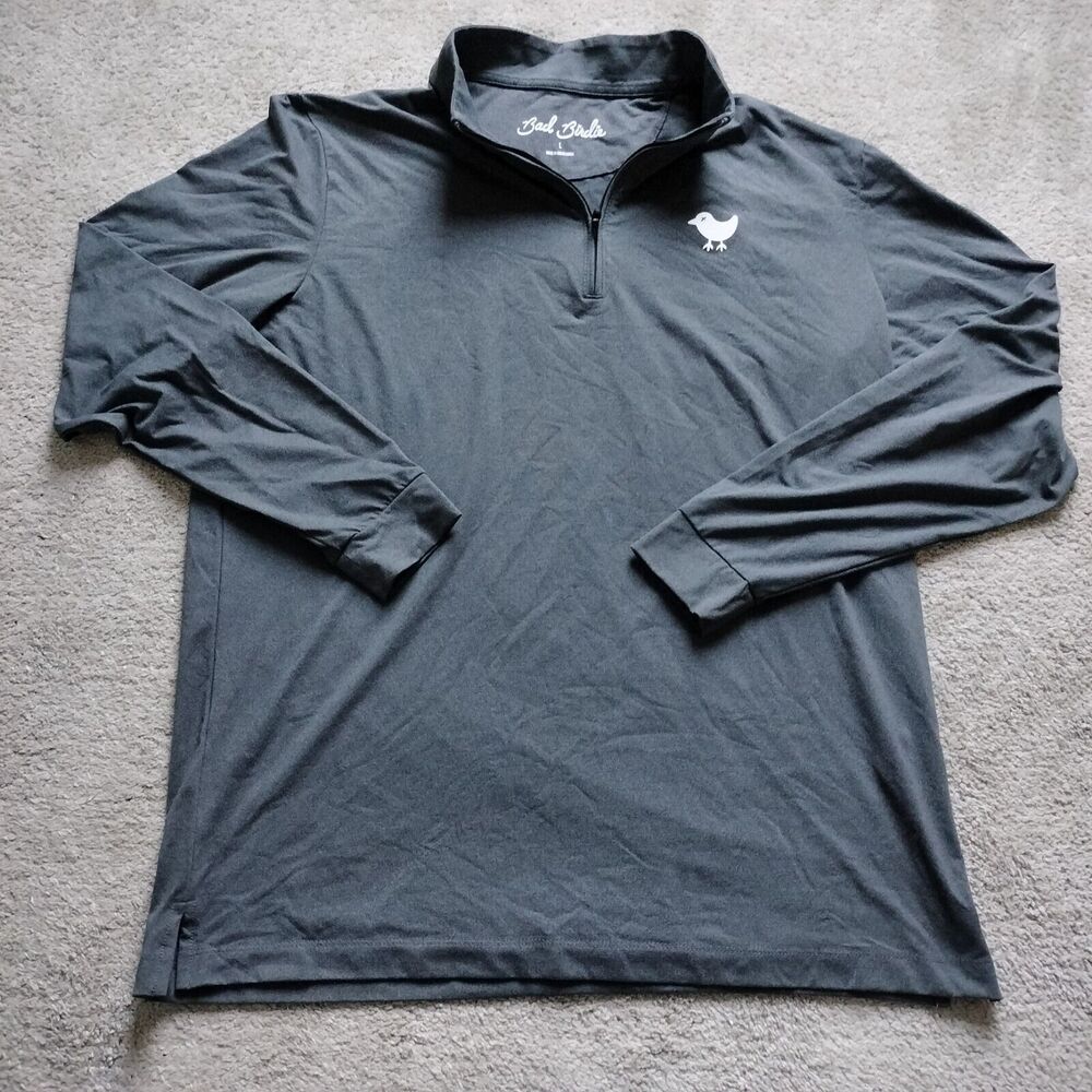 Bad Birdie Black Long Sleeve Quarter-Zip Golf Pullover